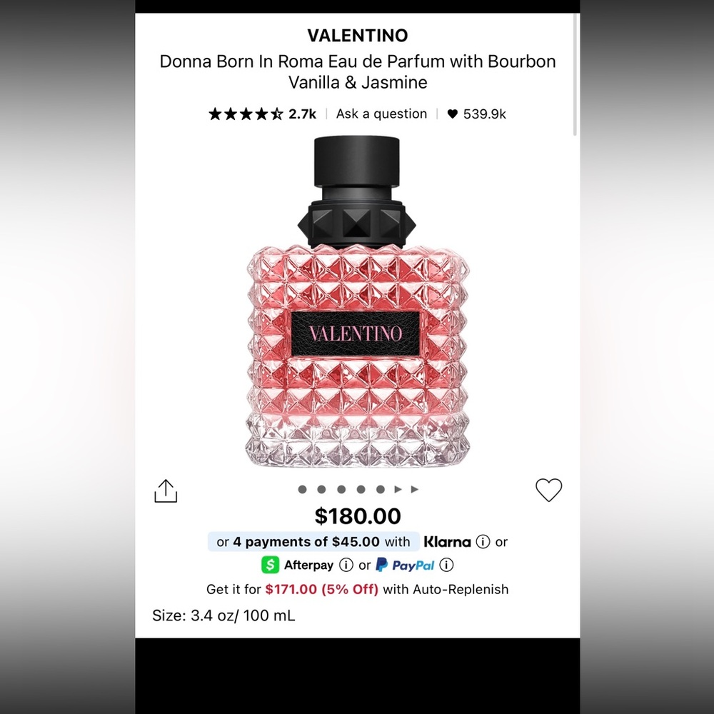 Valentino Born in Roma Perfume - unopened